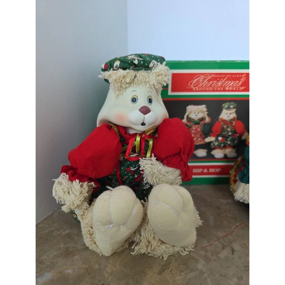 1995 House of LLoyd Christmas Around the World Hip & Hop Bunnies New In Box Vntg